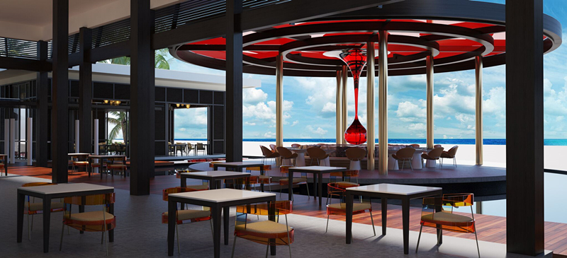 奥静岛 OBLU by Atmosphere at sangeli,dining时间( 全天（自助餐） )美食攻略 The Spcie（主餐厅）--Main Restaurant ，方便大家选岛（海岸线假期一级代理提供），海岛马尔代夫maldives