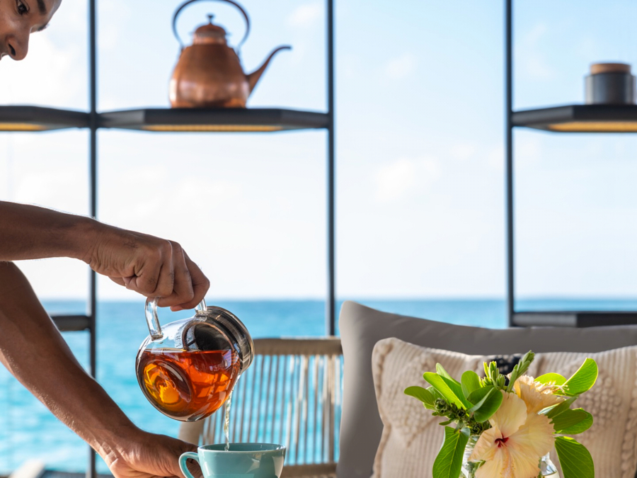 品茶廊--Sip Tea Lounge dining美食的图片集（ 茶、奶茶、鸡尾酒 ），印度洋三大明珠马尔代夫,希尔顿·阿明吉利岛 Hilton Maldives Amingiri Resort & Spa
