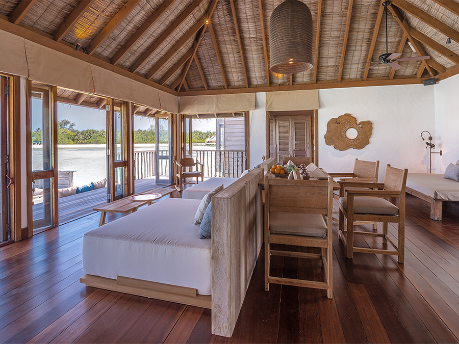 房型内部设施图片参考，如无边泳池与电视及音响， Residence-住宅  maldievs(姬丽兰卡富士 Gili Lankanfushi Maldives) 