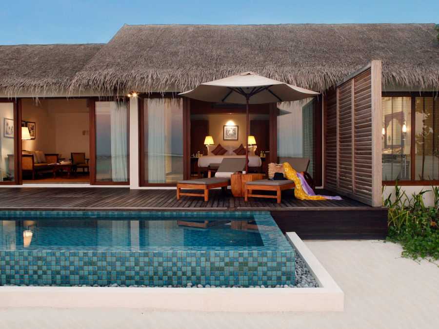 Beach Pool Villa-沙滩泳池别墅  房型图片及房间装修风格(瑞喜敦法鲁马富士岛 The Residence Maldives Falhumaafushi)海岛马尔代夫 