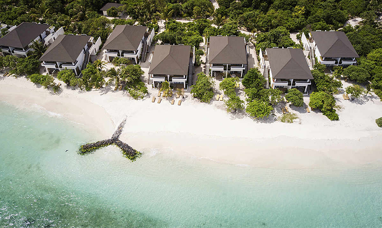 房型内部设施图片参考,如无边泳池与电视及音响, Economy Double Room-(停售)经济双人房 maldievs(新鲁滨逊诺鲁岛|努努岛 Robinson Club Noonu)