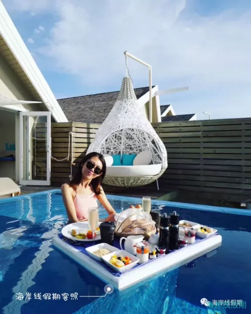 马尔代夫有哪些酒店有网红漂浮早餐？,马尔代夫游记，海岸线假期