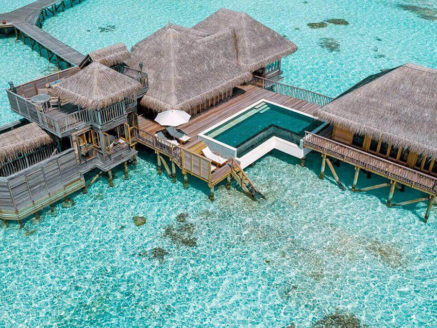 房型内部设施图片参考，如无边泳池与电视及音响， Family Villa With Pool-家庭泳池别墅（双卧）  maldievs(姬丽兰卡富士 Gili Lankanfushi Maldives) 