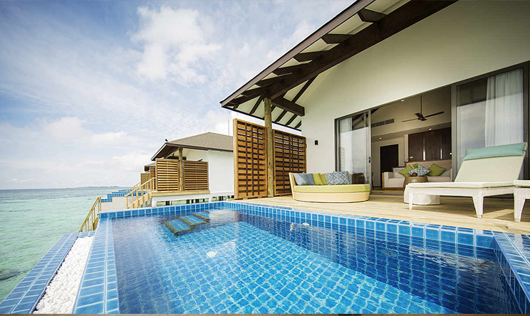 Water Bungalow with pool-泳池水上屋 房型图片及房间装修风格(新鲁滨逊诺鲁岛|努努岛 Robinson Club Noonu)海岛马尔代夫