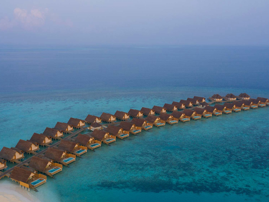 房型内部设施图片参考，如无边泳池与电视及音响， Water Villa with Pool-水上泳池别墅  maldievs(翡翠法鲁富士岛 Emerald Faarufushi Resort and Spa) 