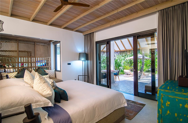 海滩别墅-Beach Villa 房型图片及房间装修风格(菲诺芙岛 Finolhu Maldives)海岛马尔代夫 