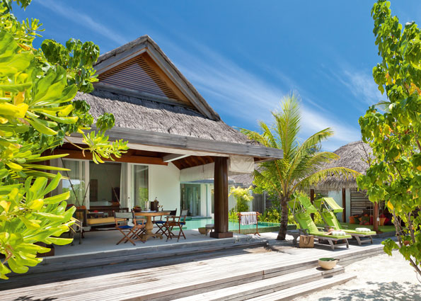 房型内部设施图片参考，如无边泳池与电视及音响， Beach House with Pool-沙滩泳池别墅 maldievs(娜拉杜岛 Naladhu Private Island Maldives) 