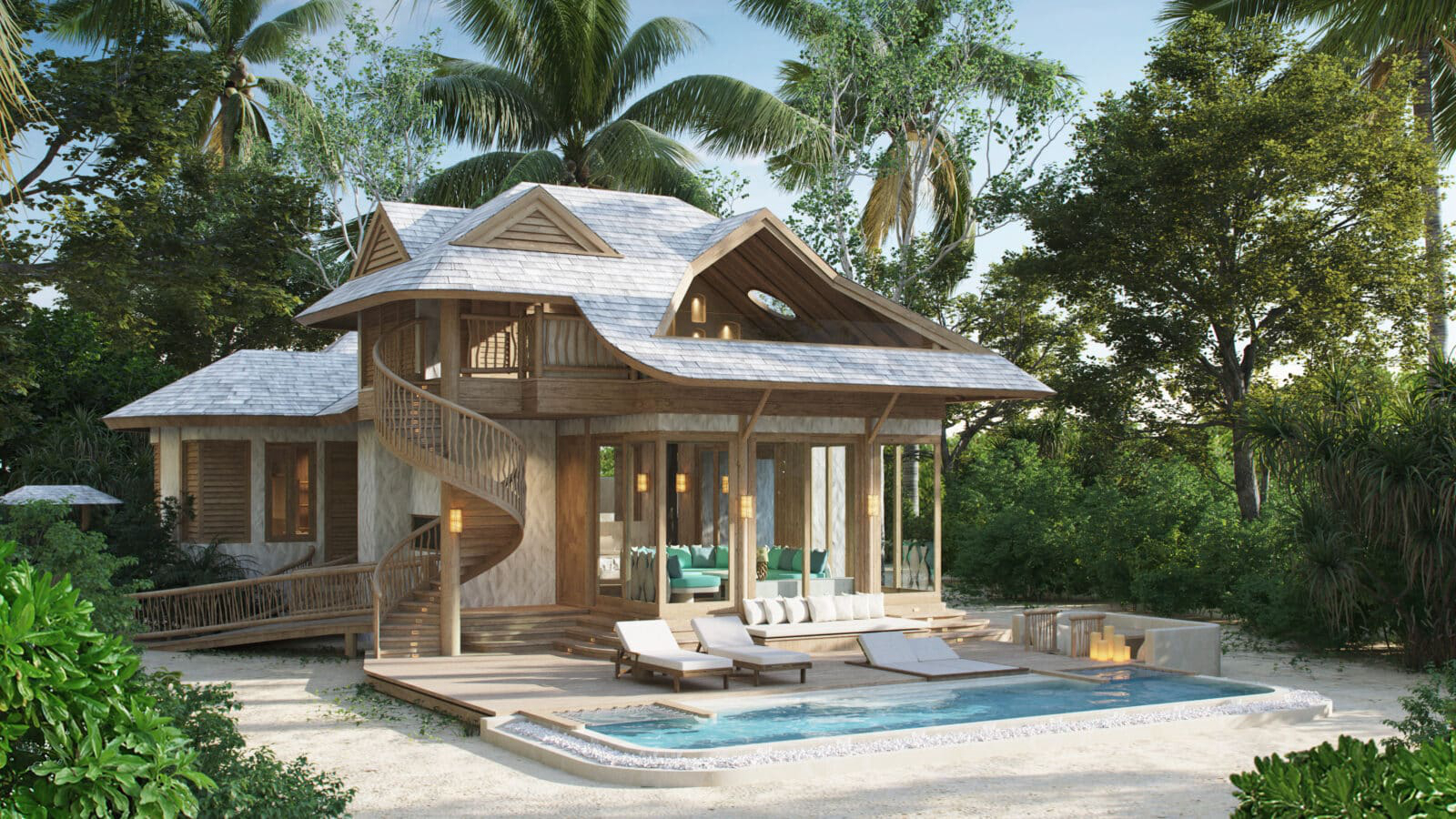 1 Bedroom Island Family Retreat-单卧室岛屿家庭别墅 房型图片及房间装修风格(索尼娃贾尼岛 Soneva Jani)海岛马尔代夫 