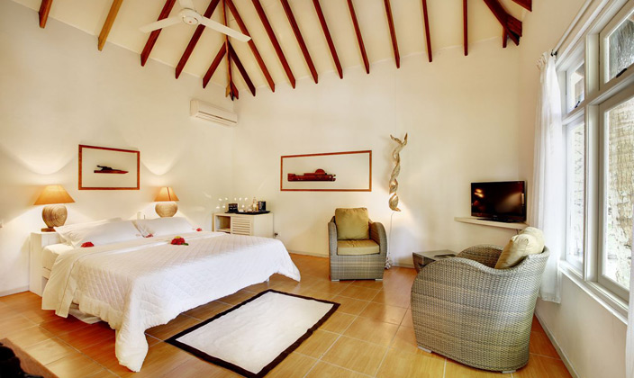 房型内部设施图片参考，如无边泳池与电视及音响， Garden Room-花园房 maldievs(尼卡岛 Nika Island) 