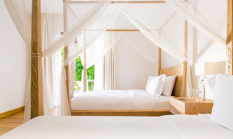 房型内部设施图片参考，如无边泳池与电视及音响， 双卧沙滩别墅-Two Bedroom Beach Villa maldievs(玛丽富士 COMO Maalifushi) 