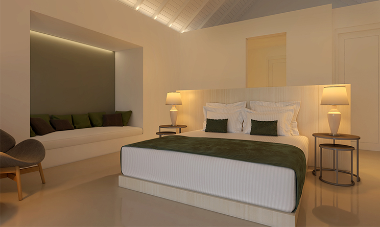 房型内部设施图片参考，如无边泳池与电视及音响， Grand Deluxe Rooms-气派豪华客房  maldievs(双鱼岛|欧芙菲莉岛 Olhuveli Beach & Spa Resort) 