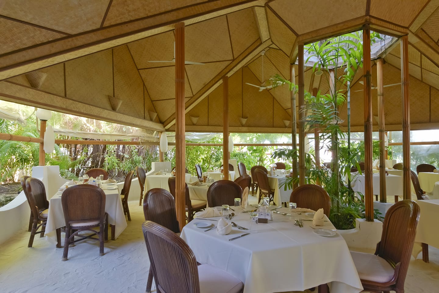 Main Restaurant--主餐厅 dining美食的图片集（ 国际美食（自助） ），印度洋三大明珠马尔代夫,蓝色美人蕉(礁) Thulhagiri Island Resort