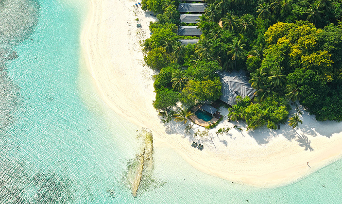 房型内部设施图片参考，如无边泳池与电视及音响， Presidential Suite-总统套房 maldievs(皇家岛 Royal Island Resort) 