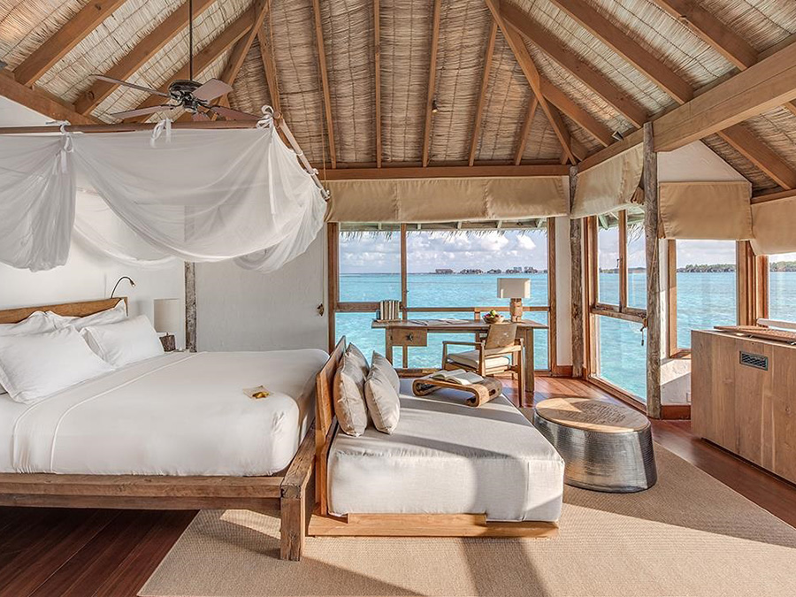 房型内部设施图片参考，如无边泳池与电视及音响， Residence with Pool-泳池住宅  maldievs(姬丽兰卡富士 Gili Lankanfushi Maldives) 