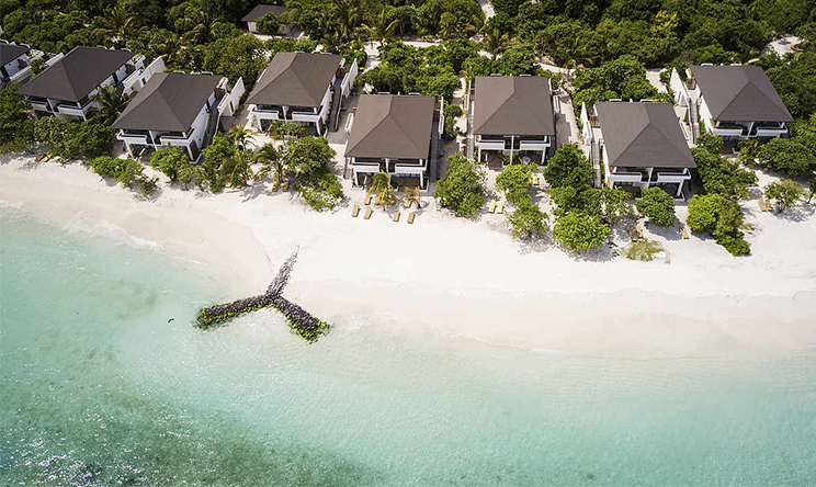 房型内部设施图片参考,如无边泳池与电视及音响, Family/double Room, sea view-家庭/双人间海景房 maldievs(新鲁滨逊诺鲁岛|努努岛 Robinson Club Noonu)