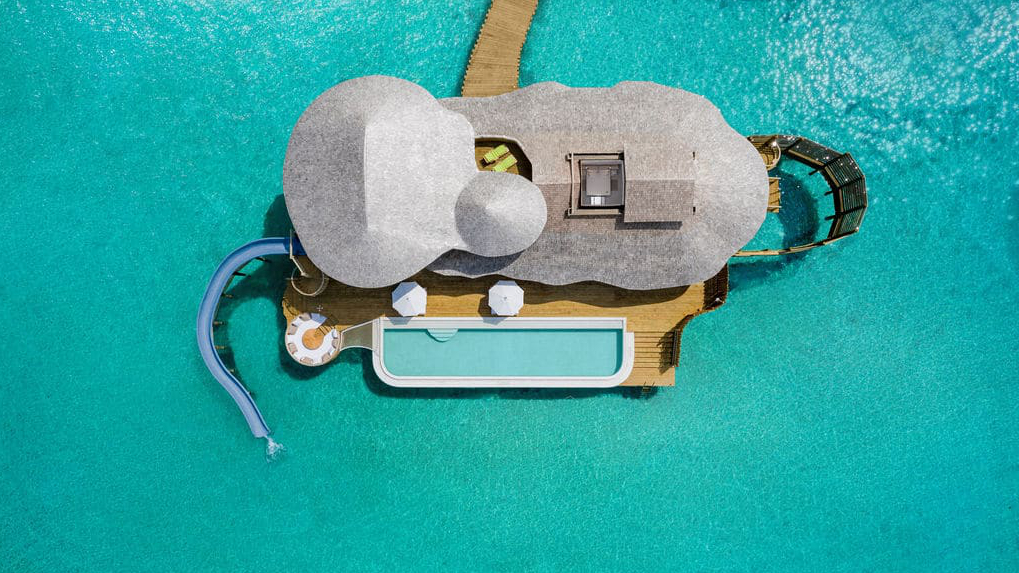 房型内部设施图片参考，如无边泳池与电视及音响， 2 Bedroom Water Reserve with Slide-双卧室豪华水上别墅带滑梯 maldievs(索尼娃贾尼岛 Soneva Jani) 