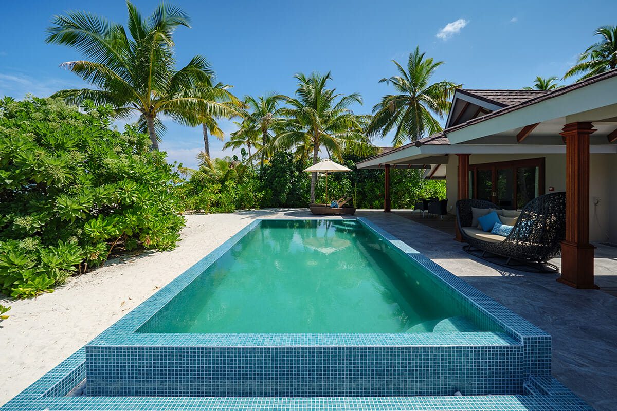 2 Bedroom Ocean Beach Pool Villa-两卧室海洋沙滩泳池别墅 房型图片及房间装修风格(芙娜瓦希(原名:卡佩迪恩) The Standard Huruvalhi Maldives)海岛马尔代夫
