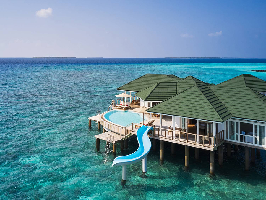 Grand Water Pavilion + Slide-高级滑梯水上阁  房型图片及房间装修风格(禧亚世嘉岛 Siyam World Maldives)海岛马尔代夫