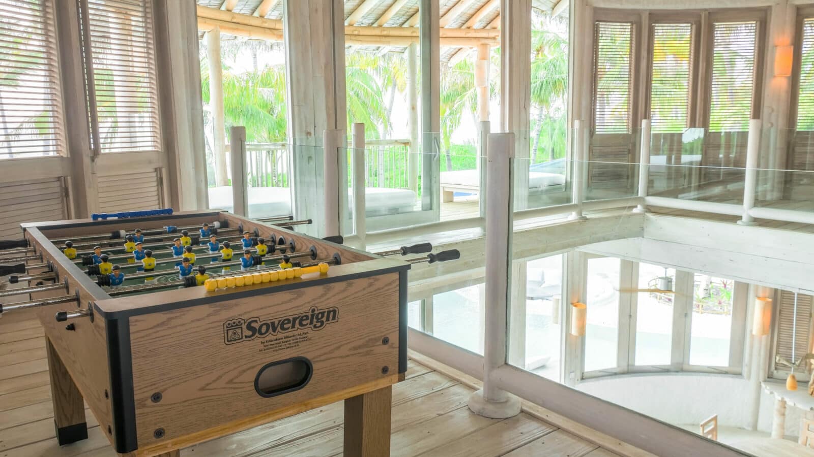 房型内部设施图片参考，如无边泳池与电视及音响， Four Bedroom Island Reserve with Slide-四卧室岛屿别墅带滑梯 maldievs(索尼娃贾尼岛 Soneva Jani) 