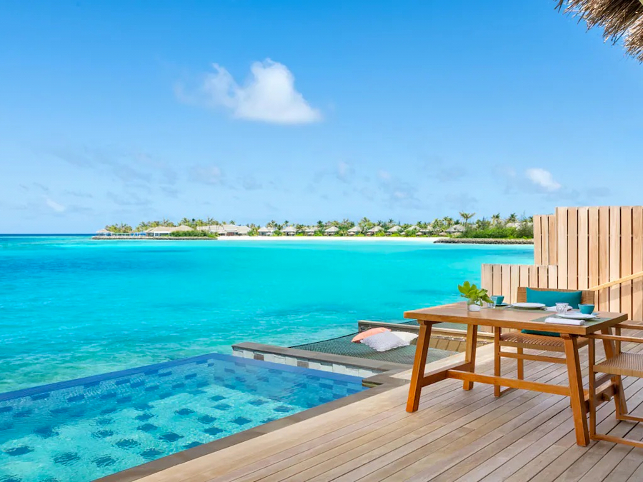 ONE BEDROOM OVERWATER SUITE WITH POOL-单卧室水上泳池套房  房型图片及房间装修风格(希尔顿·阿明吉利岛 Hilton Maldives Amingiri Resort & Spa)海岛马尔代夫 