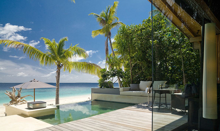 房型内部设施图片参考，如无边泳池与电视及音响， Park Pool Villa-柏悦泳池别墅  maldievs(柏悦|哈达哈 Park Hyatt Hadahaa) 