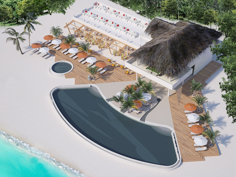 主泳池酒吧--The Sans Main Bar with Pool dining美食的图片集（ 酒水 ），印度洋三大明珠马尔代夫,奥静岛 OBLU by Atmosphere at sangeli