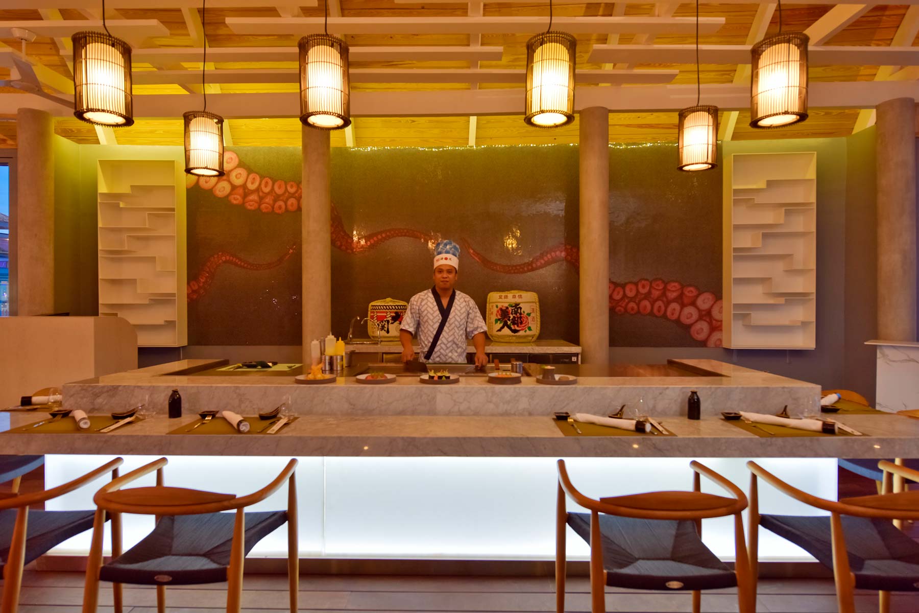 Kobe（铁板烧餐厅） dining美食的图片集（ 铁板烧、点餐 ），印度洋三大明珠马尔代夫,K岛|库拉玛提|库拉玛缇 Kuramathi Maldives