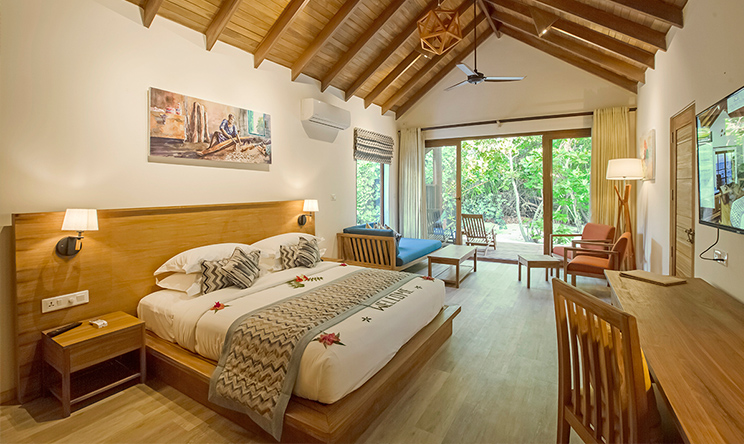 Deluxe Two-bedroom Beach Suites-豪华双卧沙滩套房  房型图片及房间装修风格(瑞提法鲁岛 Reethi Faru Resort)海岛马尔代夫 