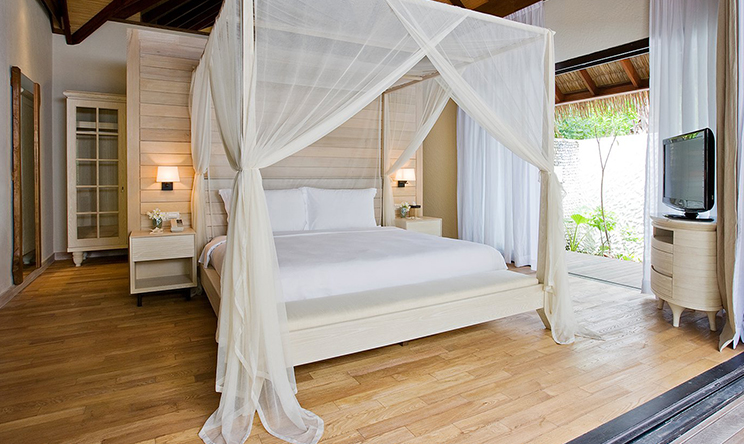 房型内部设施图片参考，如无边泳池与电视及音响， 玛丽富士沙滩别墅-Maalifushi Beach Villa maldievs(玛丽富士 COMO Maalifushi) 